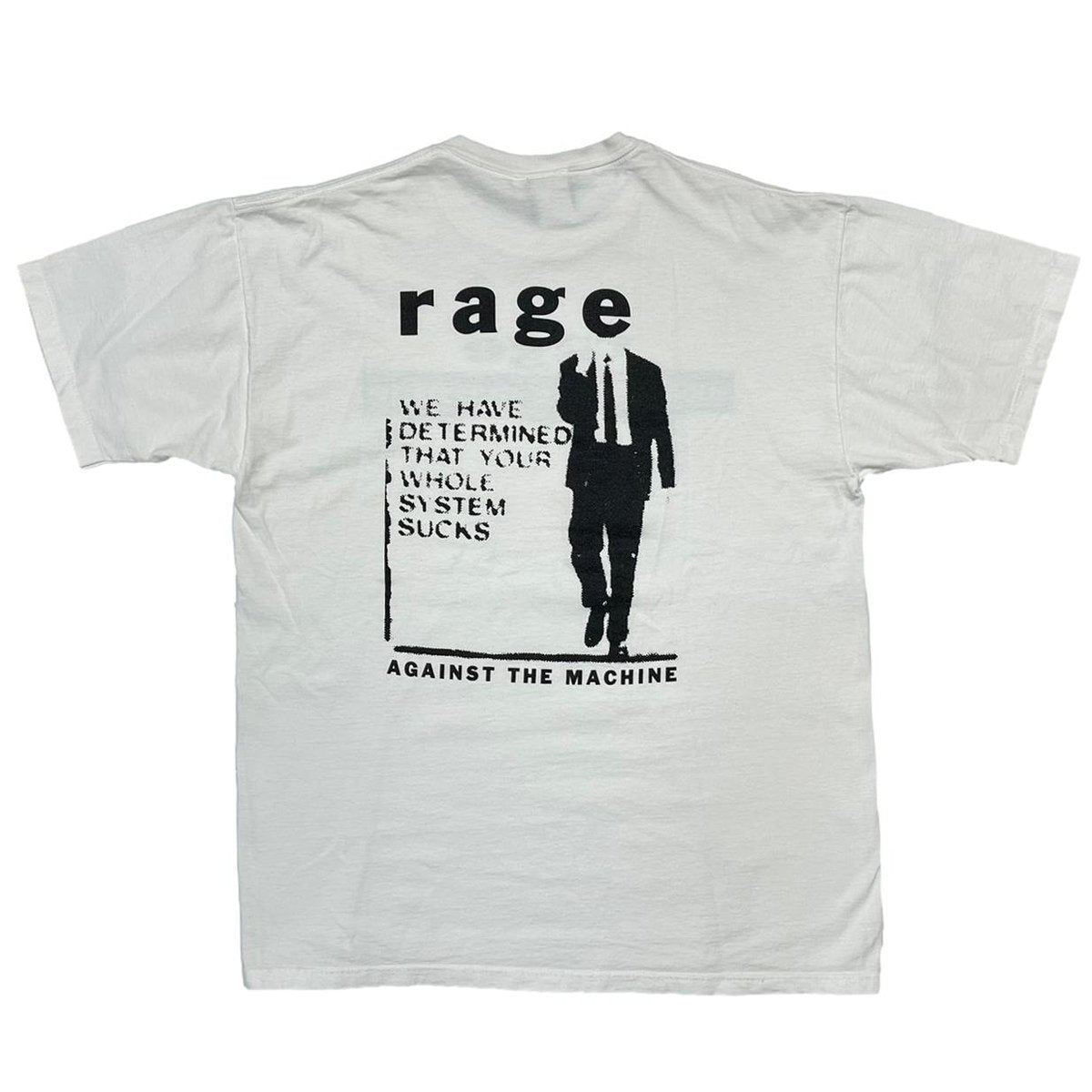 RAGE AGAINST THE MACHINE WE HATE DETERMINED WHITE GIANT LARGE 5302