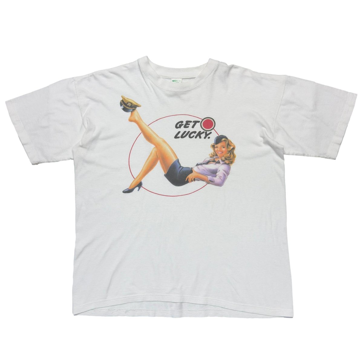 LUCKY STRIKE PINNUP GIRL GET LUCKEY WHITE LARGE 7956