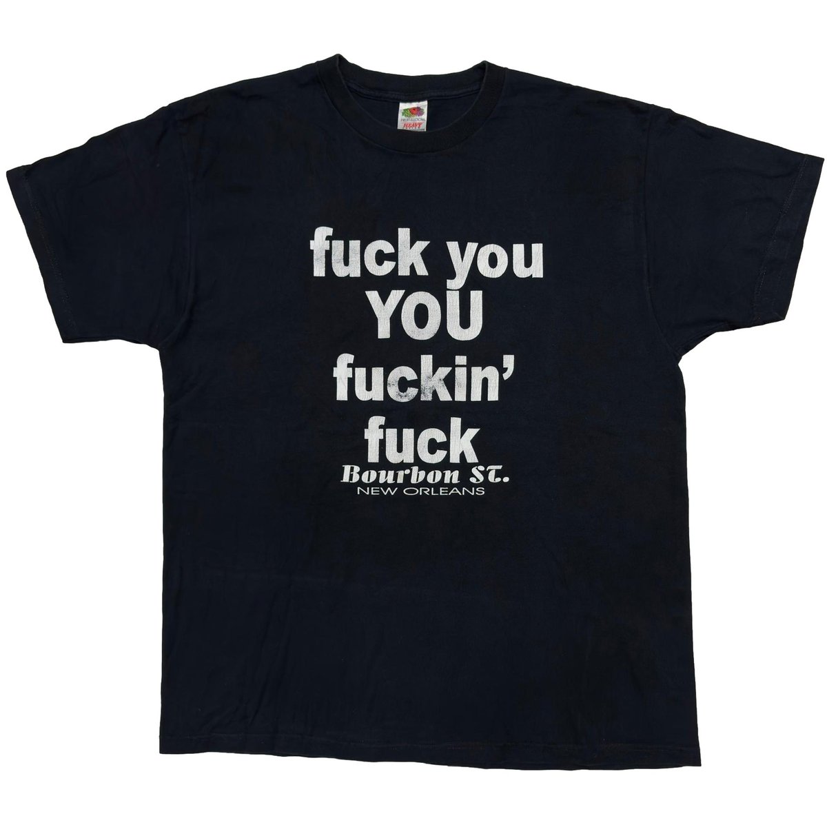 OLD & VINTAGE fuck you YOU fuckin' fuck FRUIT OF THE LOOM XL 6716