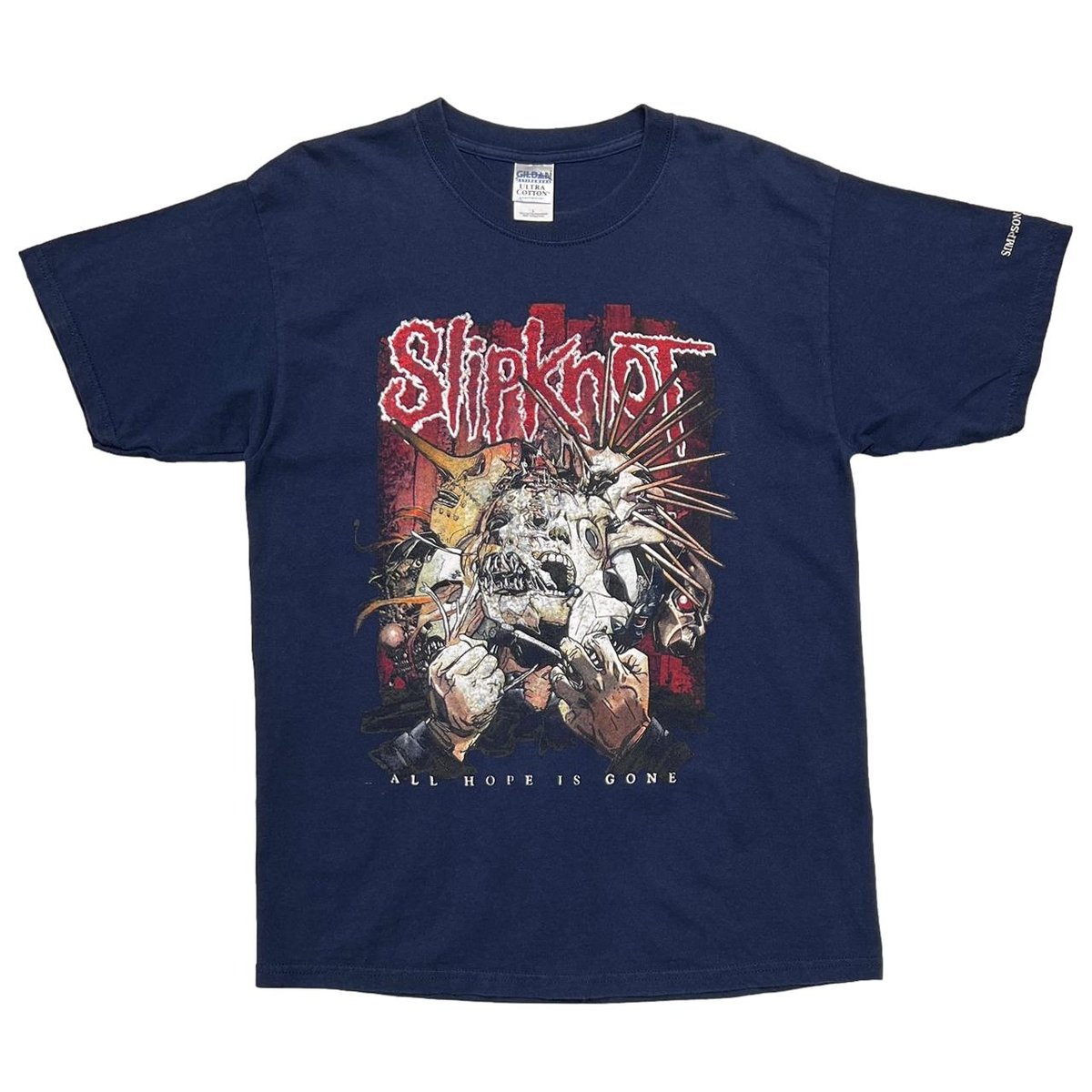 Slipknot ALL HOPE IS GONE SHAVED MASK NAVY GILDAN LARGE 8212