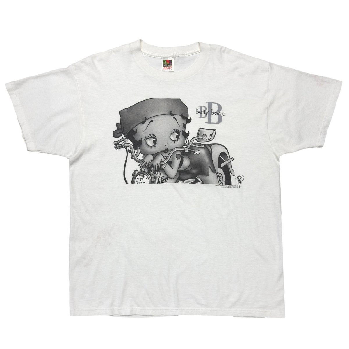 BETTY BOOP 1996 ON THE BIKE WHITE FRUIT OF THE LOOM FITS XL 8848