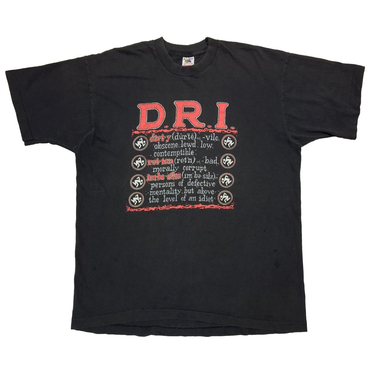 D.R.I. dirty rotten imbeciles DEFINITION TOUR FRUIT OF THE LOOM LARGE 8723