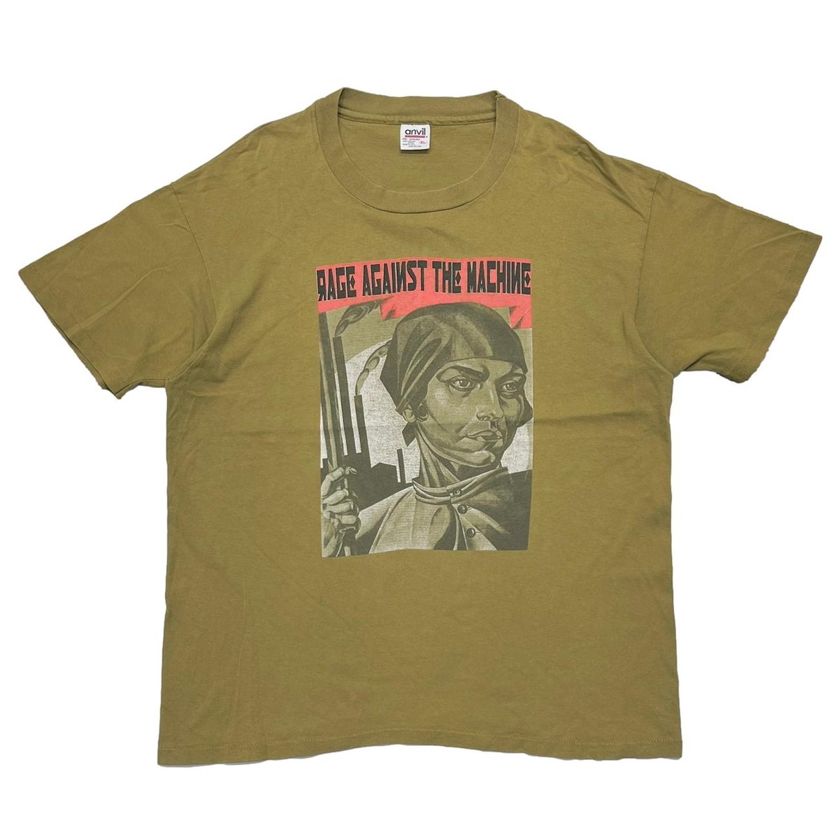 RAGE AGAINST THE MACHINE UNITED NATIONS REPORT 1980 KHAKI ANVIL XL 5918