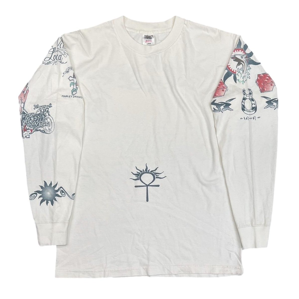 DENNIS RODMAN TATTOO LS WHITE LARGE 3165