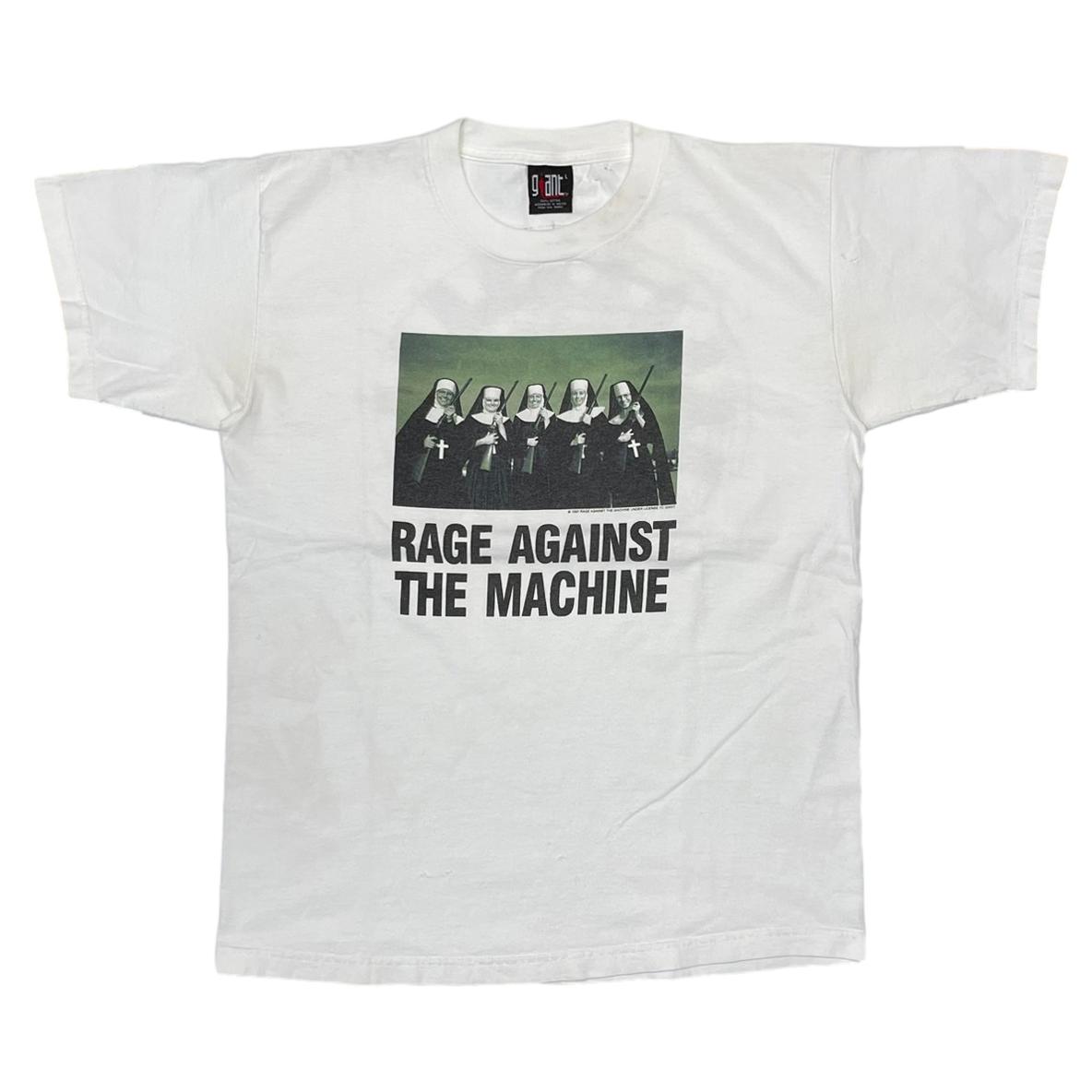 RAGE AGAINST THE MACHINE 1997 NUNS AND GUNS WHITE GIANT LARGE 8390
