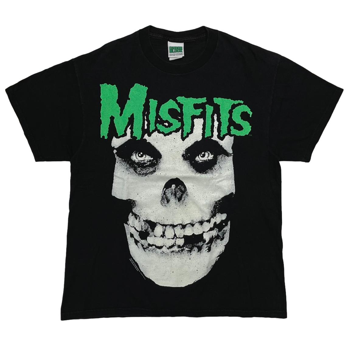 MISFITS 2001 BIG FACE SKULL DOUBLE SIDE GREEN LARGE 5290