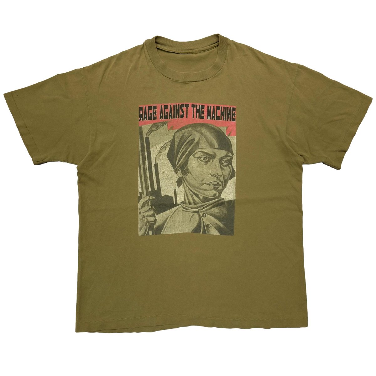 RAGE AGAINST THE MACHINE UNITED NATIONS REPORT 1980 SAGE GREEN FITS XL 6253