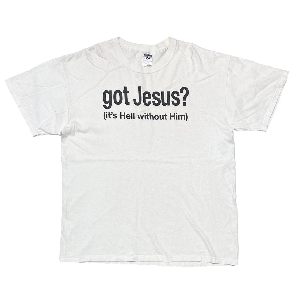 OLD&VINTAGE Got Jesus? WHITE JERZEES LARGE 9923
