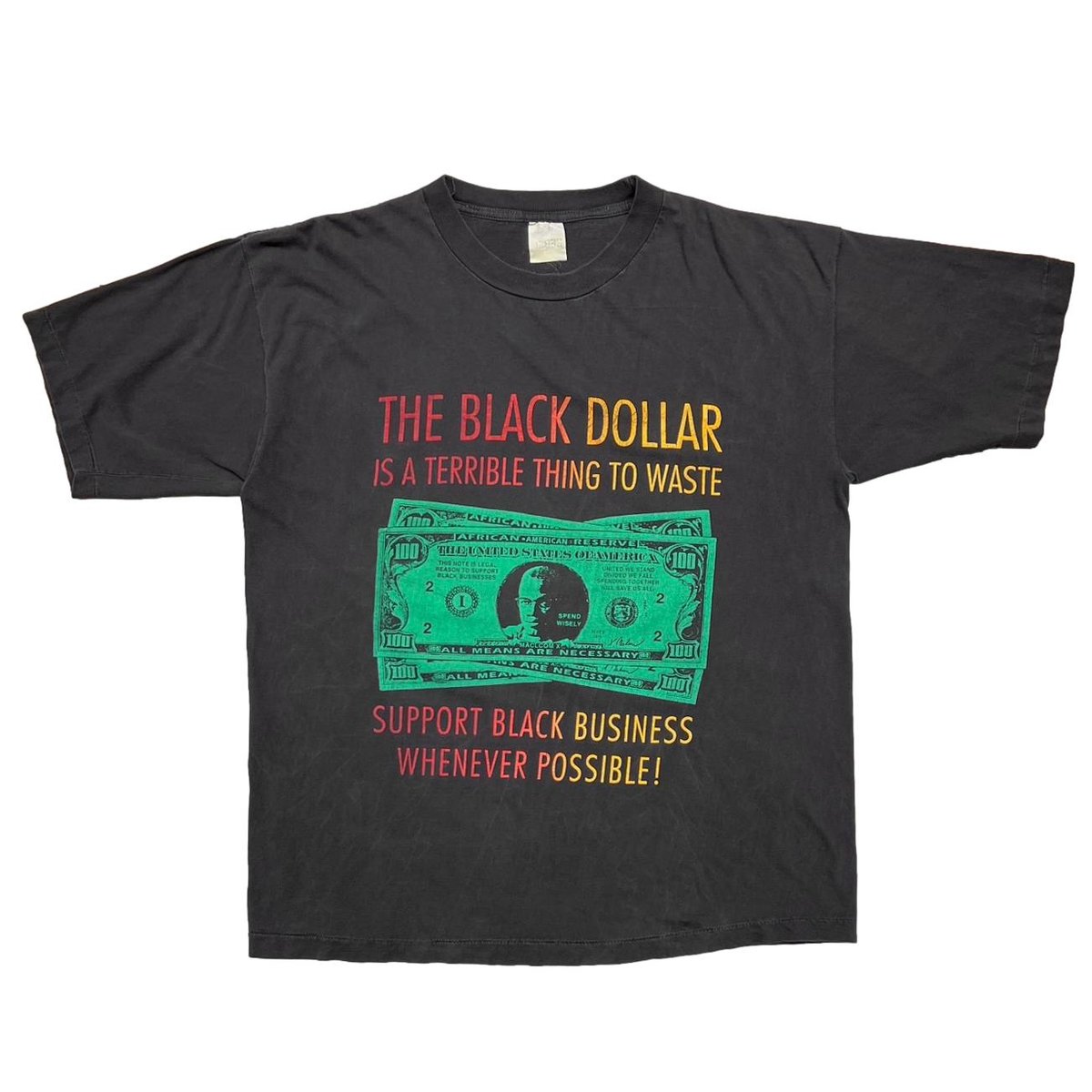 MALCOLM X THE BLACK DOLLAR FITS XL 5729