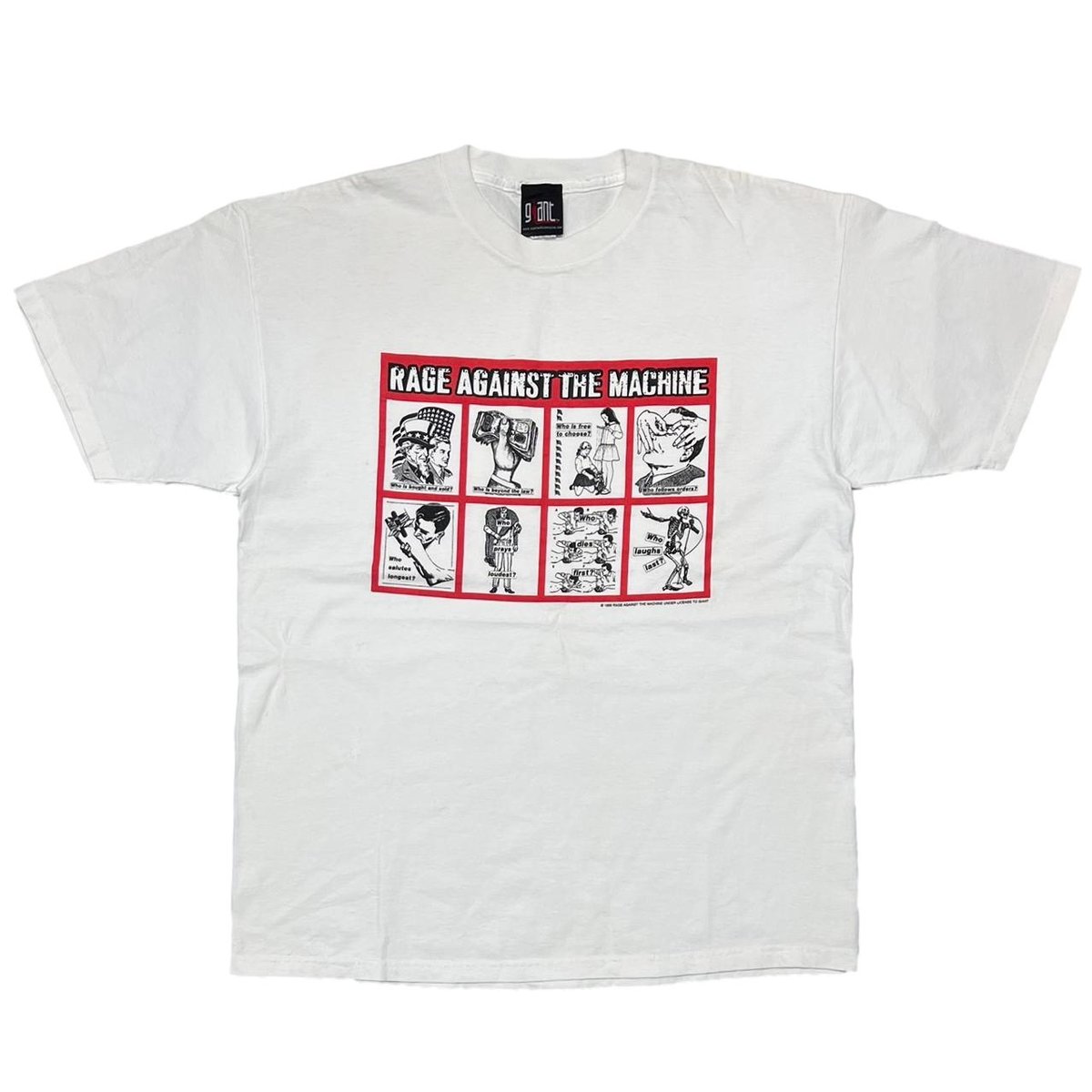 RAGE AGAINST THE MACHINE BURBARA KRUGER WHITE GIANT XL 8643