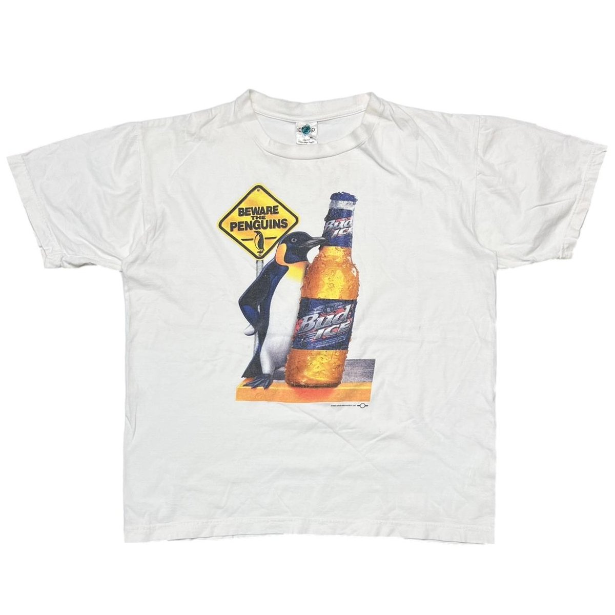 Budweiser 1996 BEWARE THE PENGUINS WHITE CHAMP XL 2716