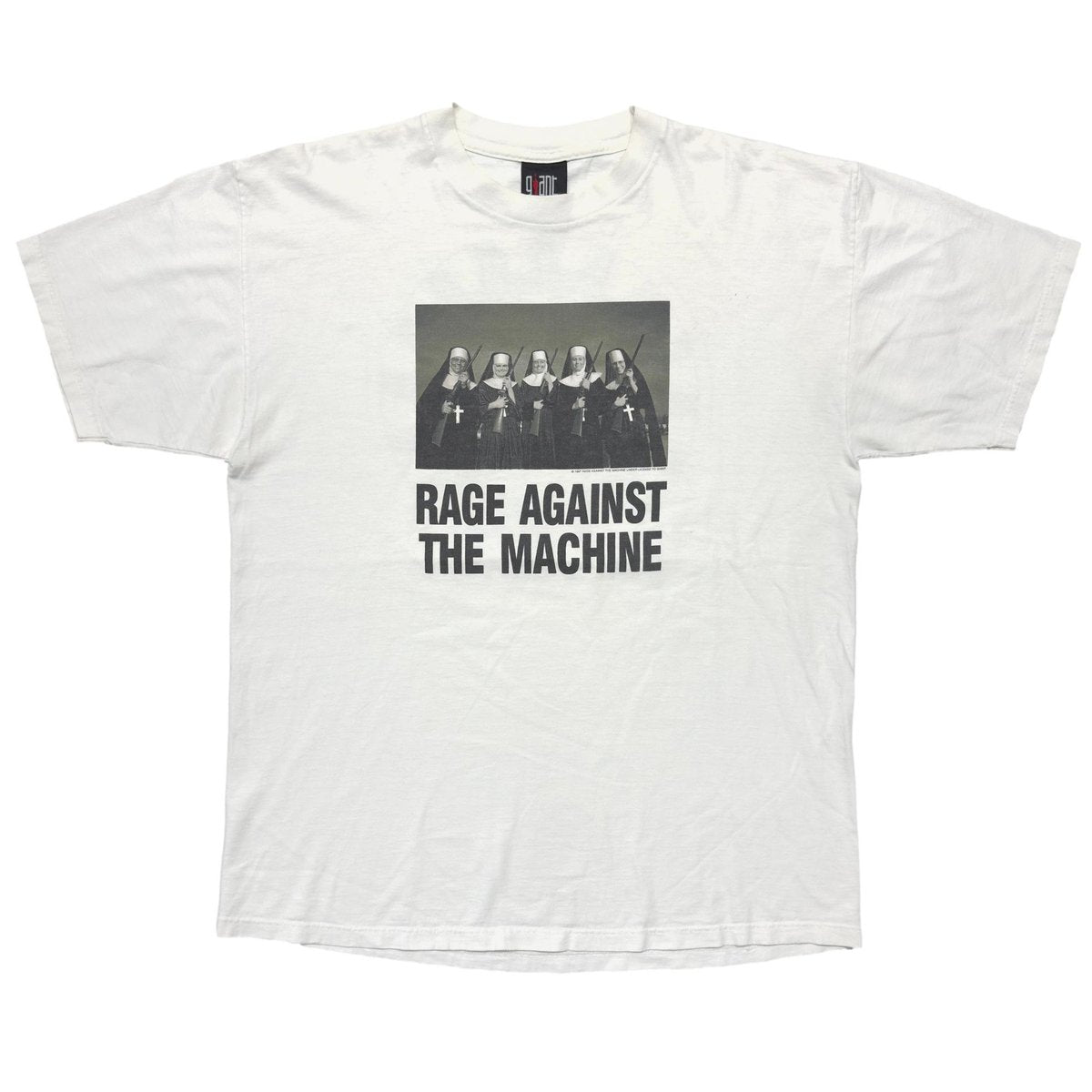 RAGE AGAINST THE MACHINE NUNS AND GUNS WHITE giant FITS XL 6083