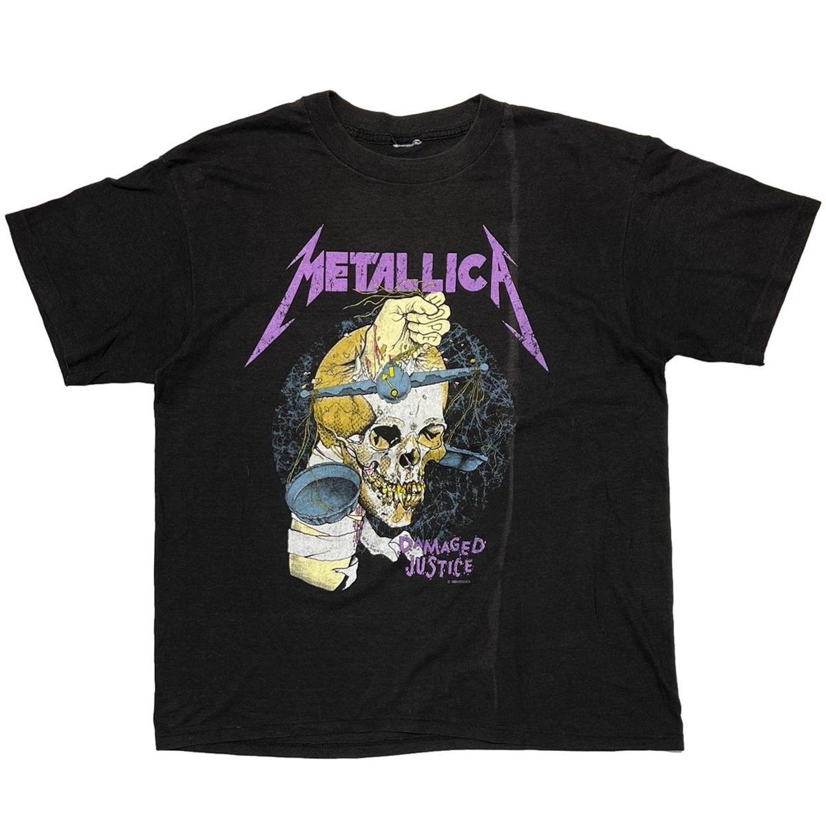 METALLICA PUSHEAD DAMAGED JUSTICE FITS L-XL 3486