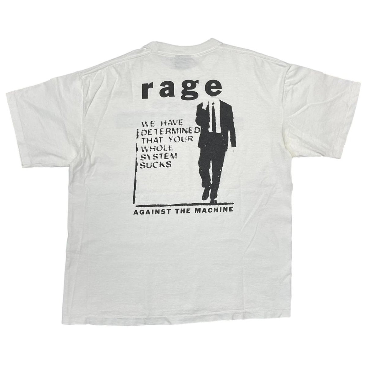 RAGE AGAINST THE MACHINE WE HAVE DETERMINED WHITE GIANT BY TEE JAYS XL 8387