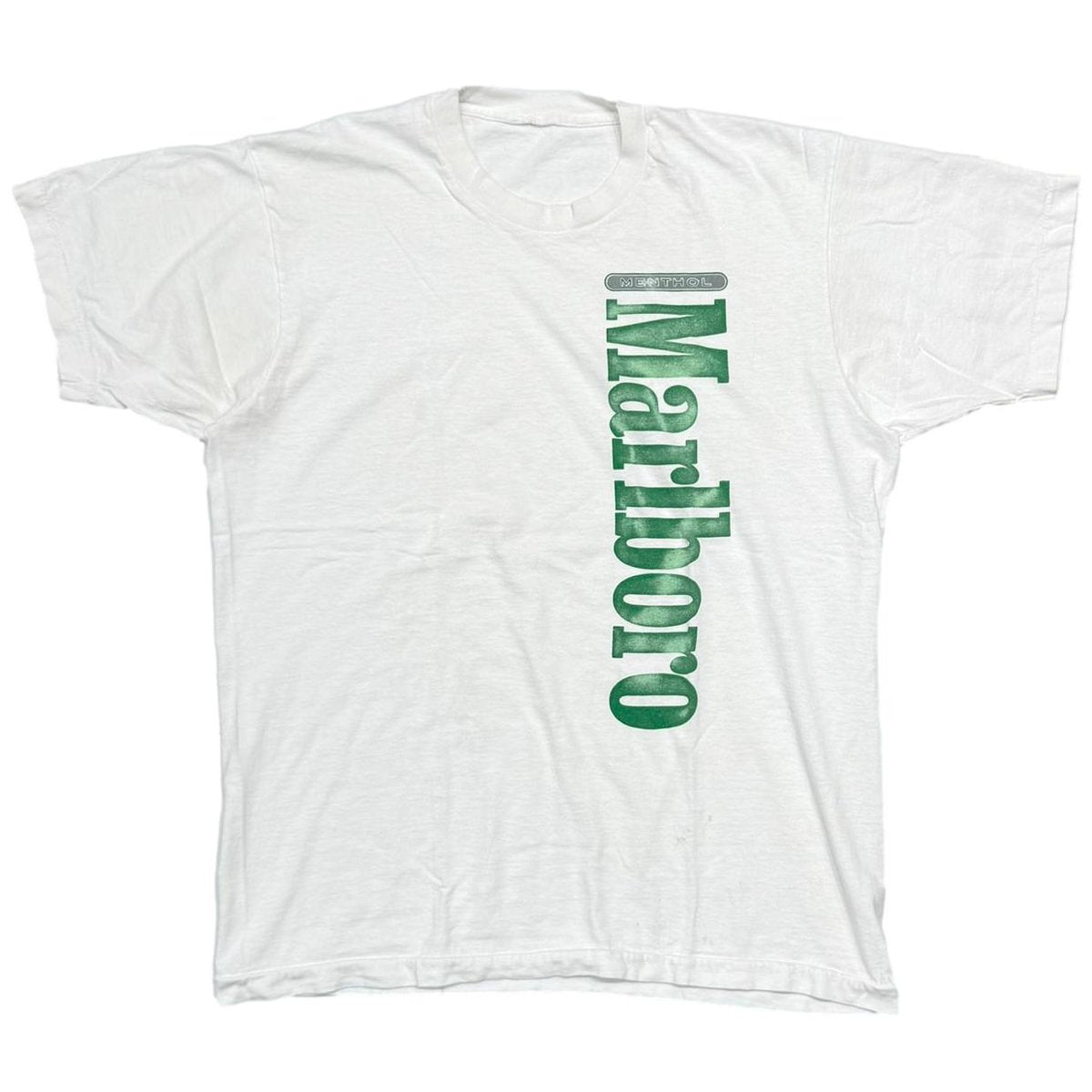Marlboro MENTHOL GREEN TEXT LOGO WHITE FITS LARGE 7009