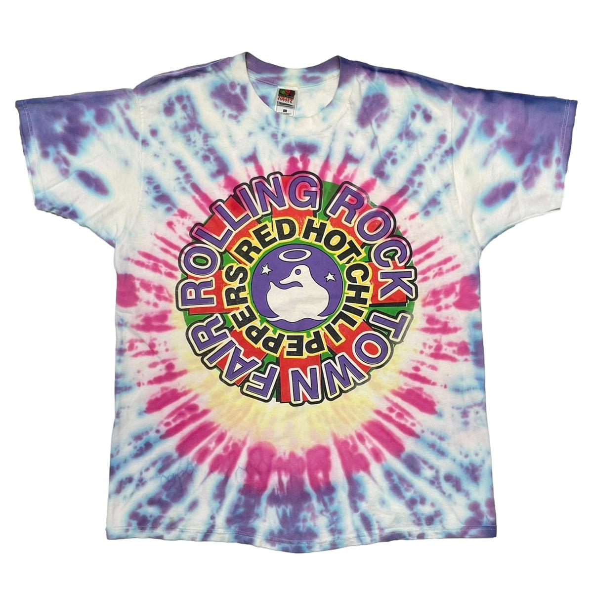 RED HOT CHILI PEPPERS ROLLING ROCK TOWN FAIR TIE DYE FRUIT OF THE LOOM XL 3723