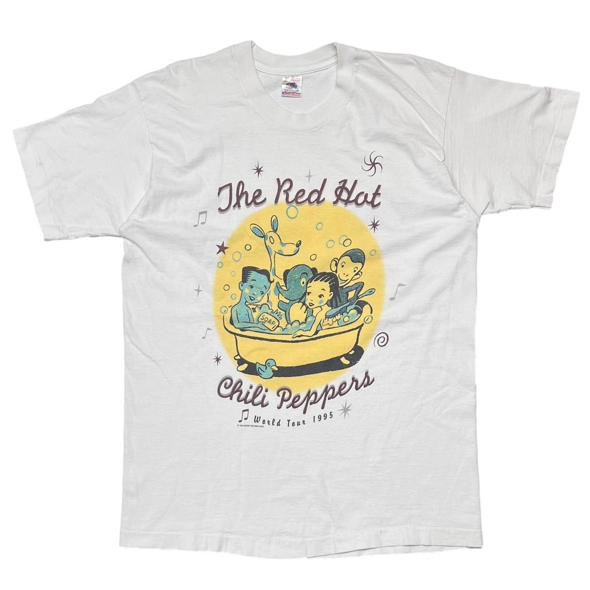 RED HOT CHILI PEPPERS ONE HOT MINUTE WORLD TOUR 1997 WHITE FRUIT OF LOOM LARGE 0468