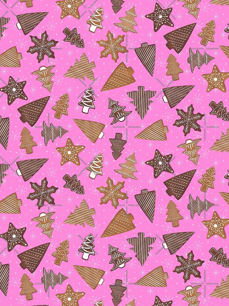 Pink Mid century Christmas Cookies by WickedRefined - Nicole Demereckis