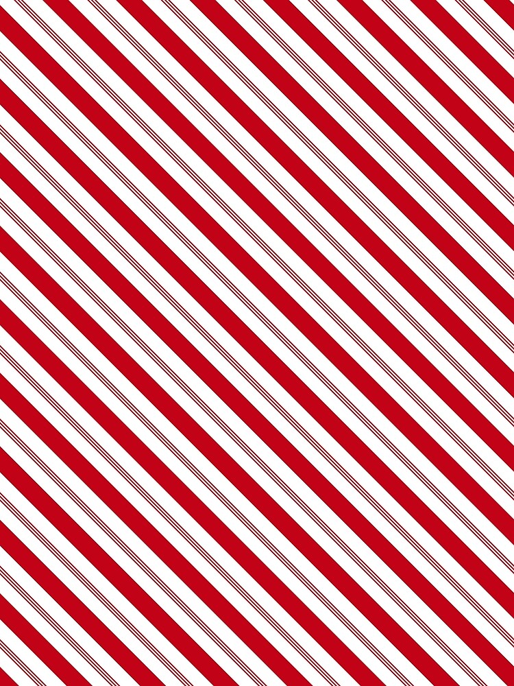 Red and White Candy Cane Stripes by Feeling Artsy