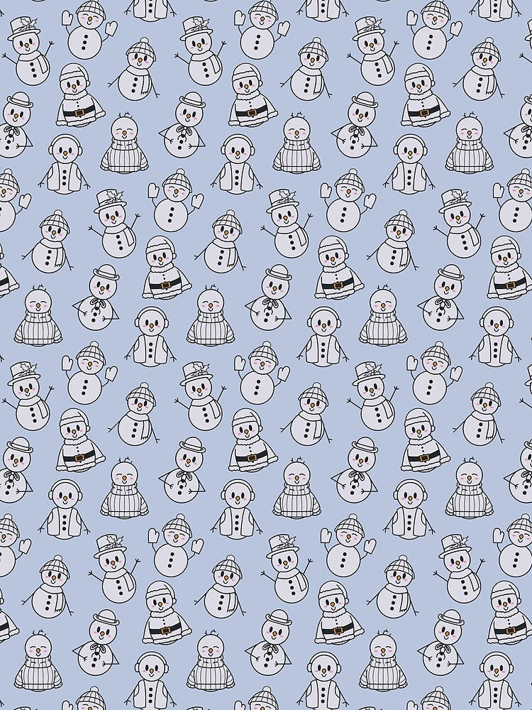 Snowman Pattern | Christmas pattern by GeeksterGraphics