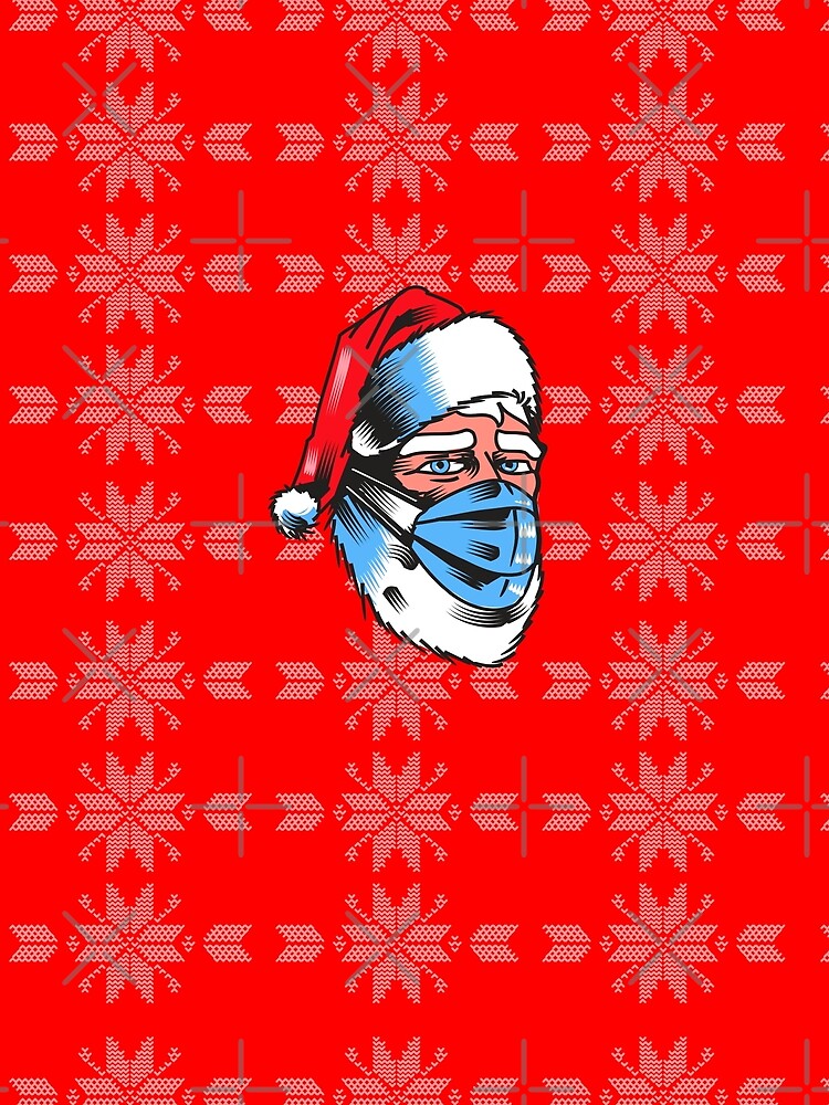 Family matching pajamas, husband,wife, girl, boy,grandma,grandad,baby mom and dad, santa with mask by Feline Rockstars