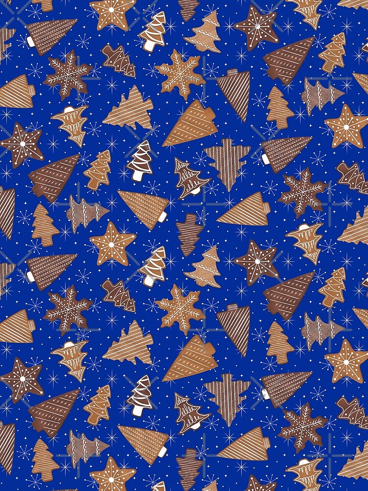 Blue Mid century Christmas Cookies by WickedRefined - Nicole Demereckis