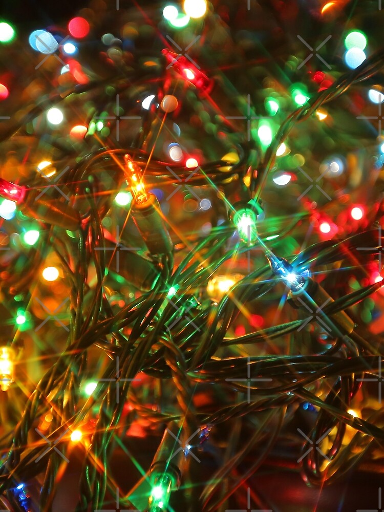 Christmas Tree Costume Christmas Lights Yellow Red Blue Green Multi by Sunny Collections
