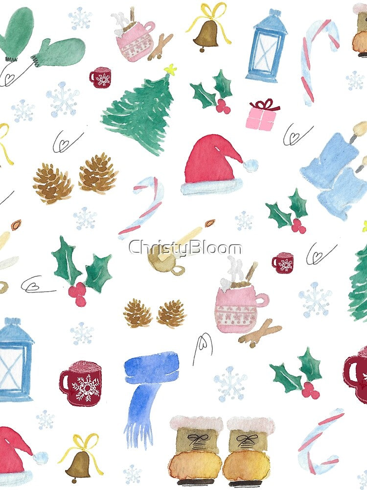 Christmas Pattern X-mas Motif Little doodles Christmas Hygge Collage by ChristyBloom