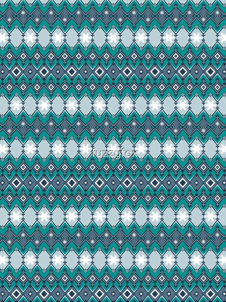 Turquoise Christmas pattern by fuzzyfox