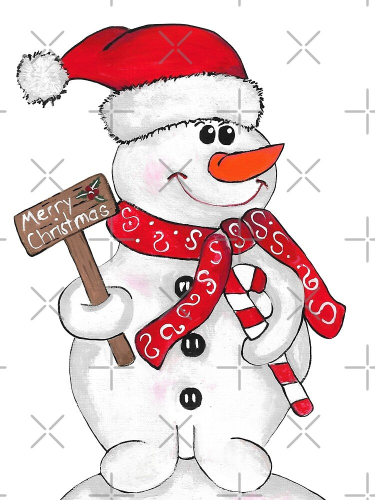 Frosty Snowman Christmas - by Sartoris Art