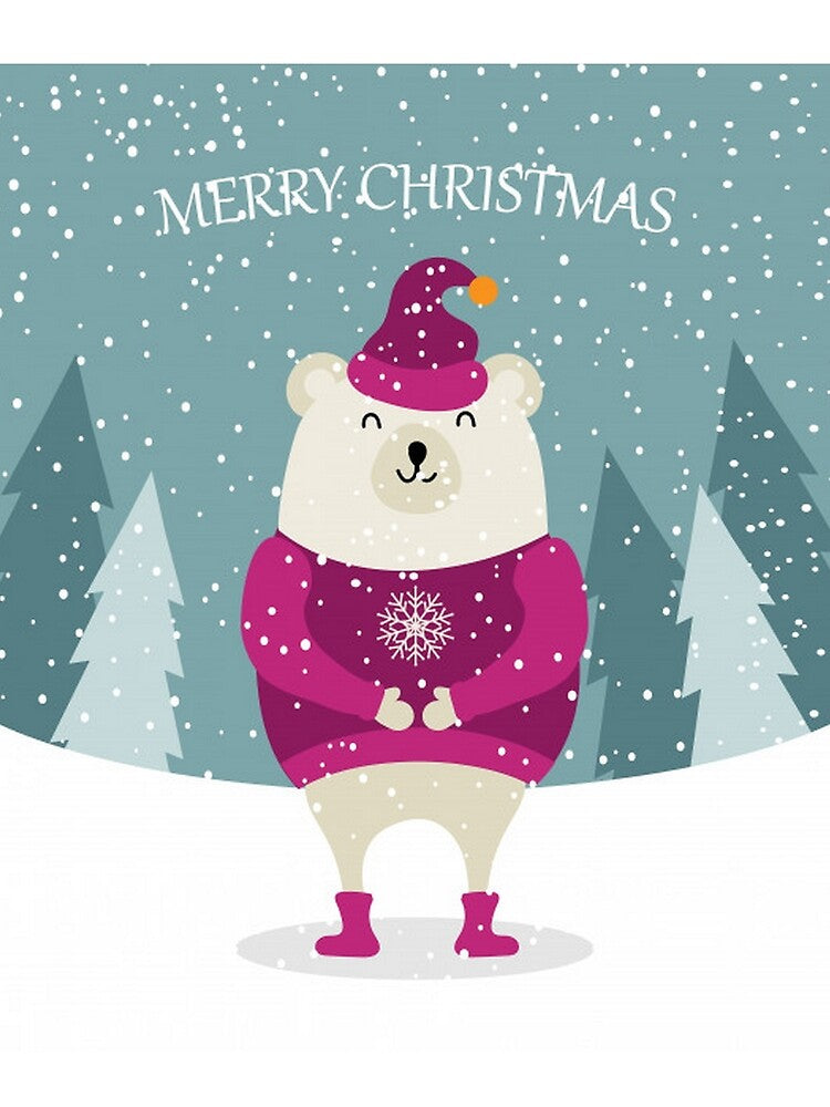 Holiday Polar Bear in a Sweater by pugmom4