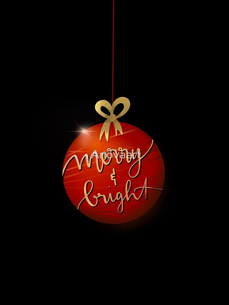 Merry and Bright black by Anovaart