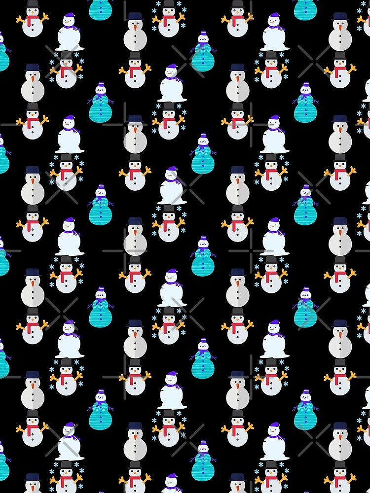 little snowman pattern (black) by cute105