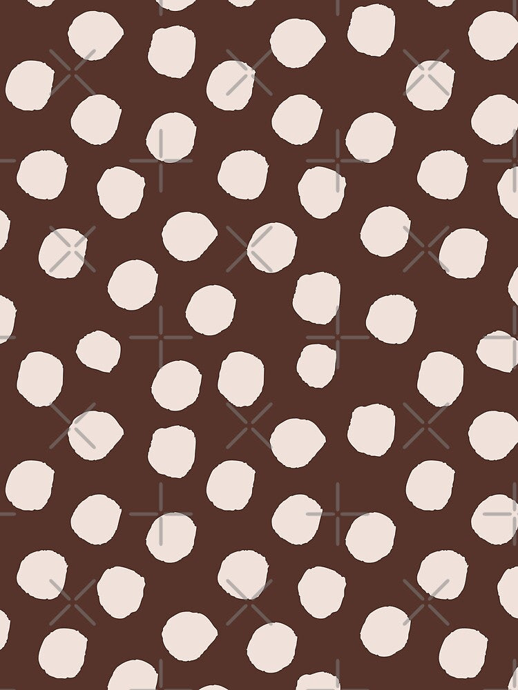dark academia organic dots pattern in brown and cream by neopop
