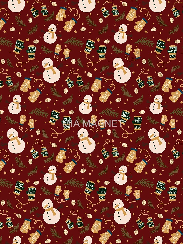 Cute Christmas Snowman Pattern by Borislav Shekerdzhiyski