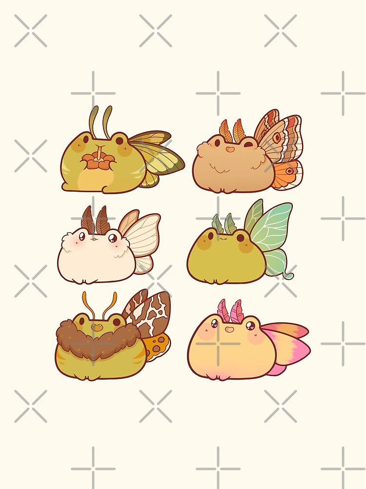 Moth fairy frogs by Rihnlin
