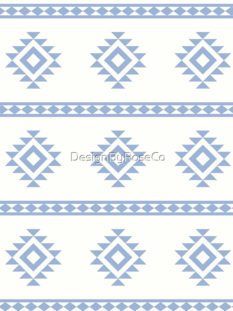 Blue Triangles and Diamonds by DesignByRoseCo