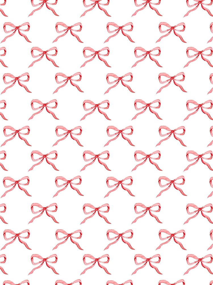 Red bow pattern by AlishaDesignCo