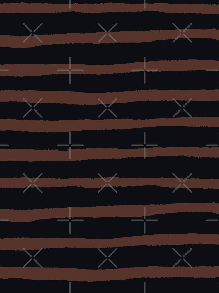 minimalist brown and black dark academia organic stripes by neopop