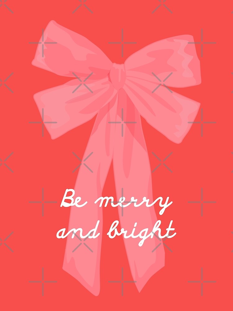 Red Bow Be Merry And Bright by LY DESIGN