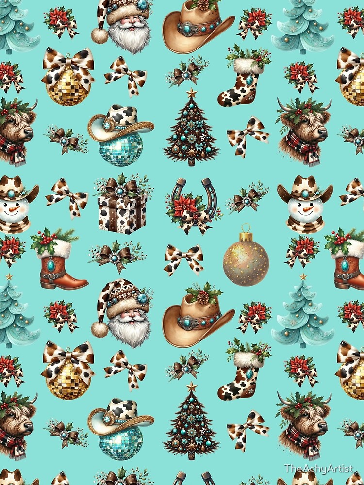 Cowhide & Christmas: Western Holiday Vibes by TheAchyArtist