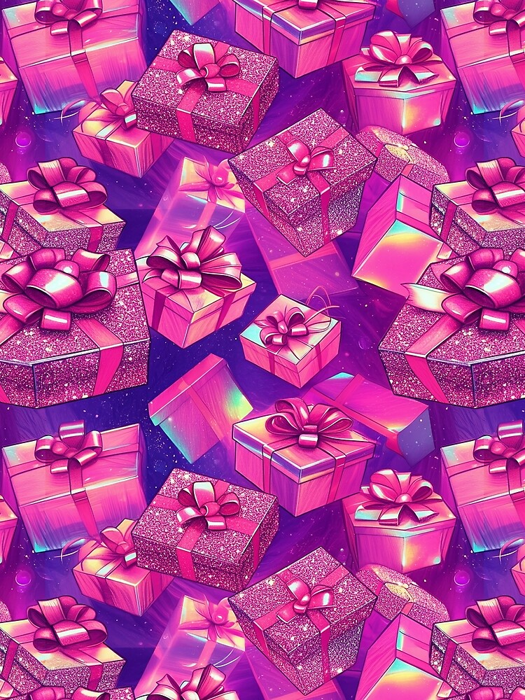 Holographic Christmas Gifts | Holographic Pink | Matching Family Presents Outfit by PinkGoddessLove