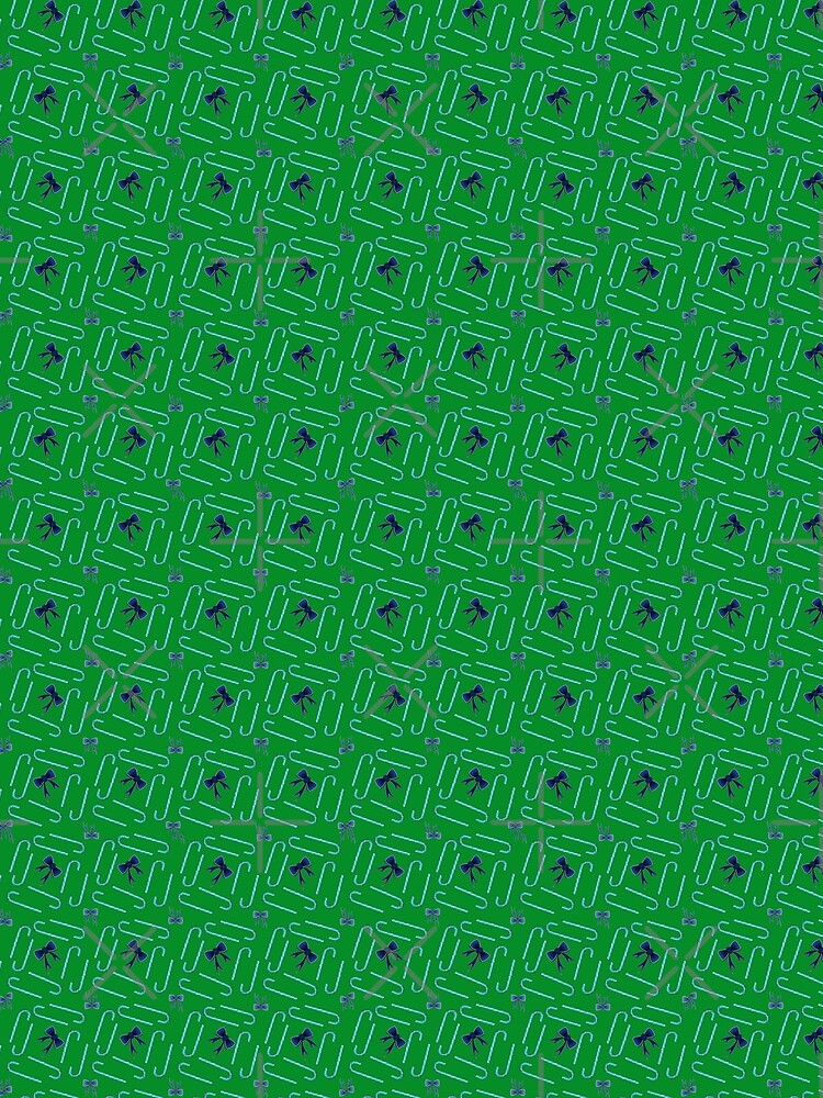 Light blue candy cane and blue ribbons. Green background by Tronstell