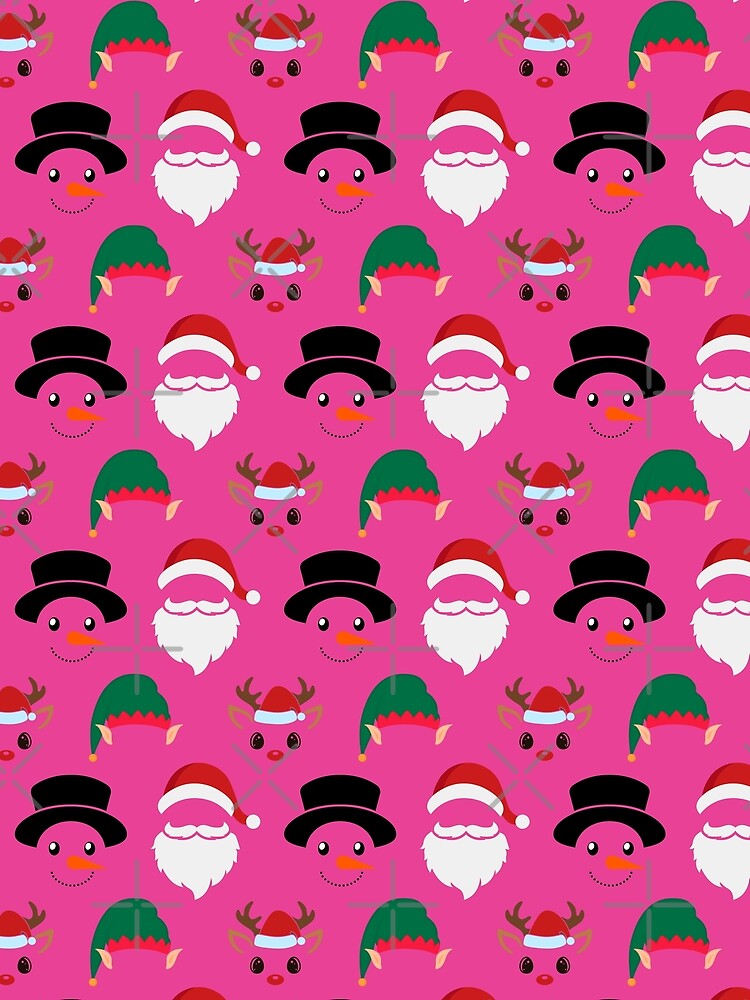 Christmas Characters on Pink Pattern by Pixels2Patterns
