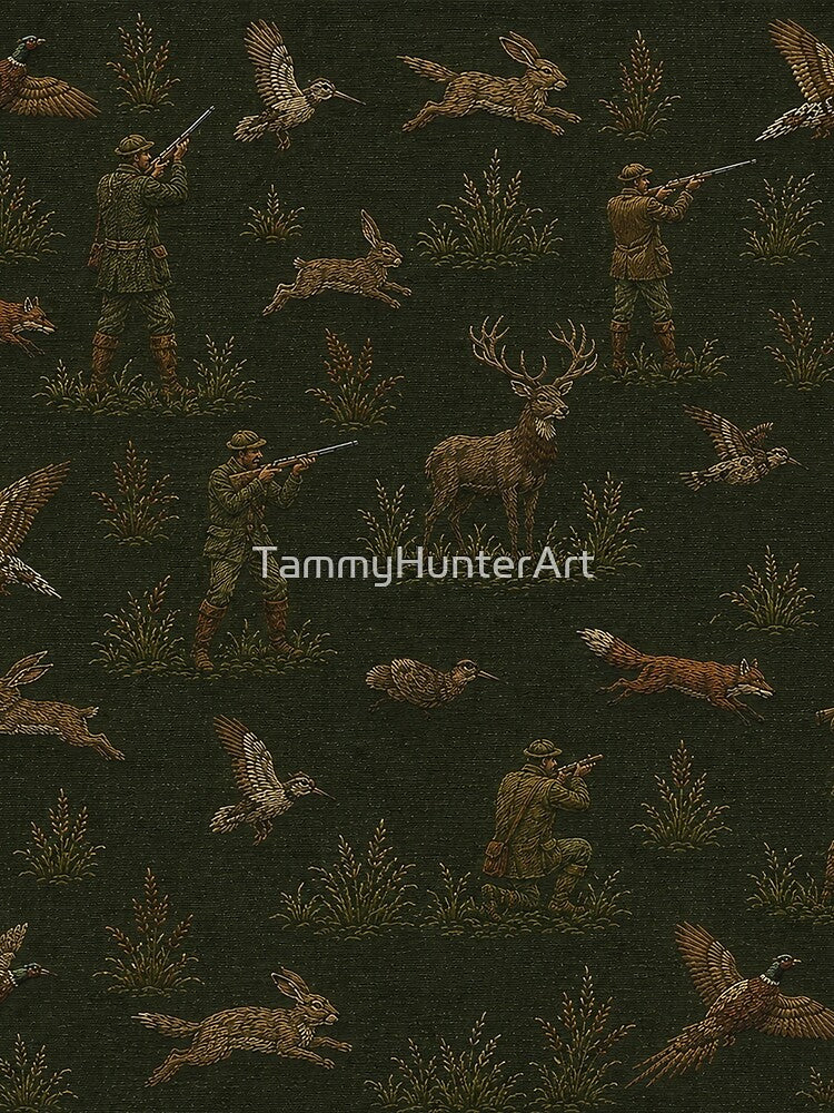 Vintage  Hunting Heritage Pattern by TammyHunterArt