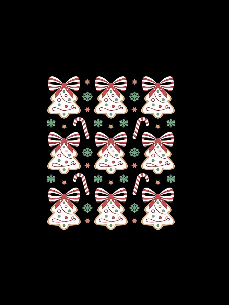 Coquette Bow Tree Cake Candy Cane Merry Christmas by BlassmausArt