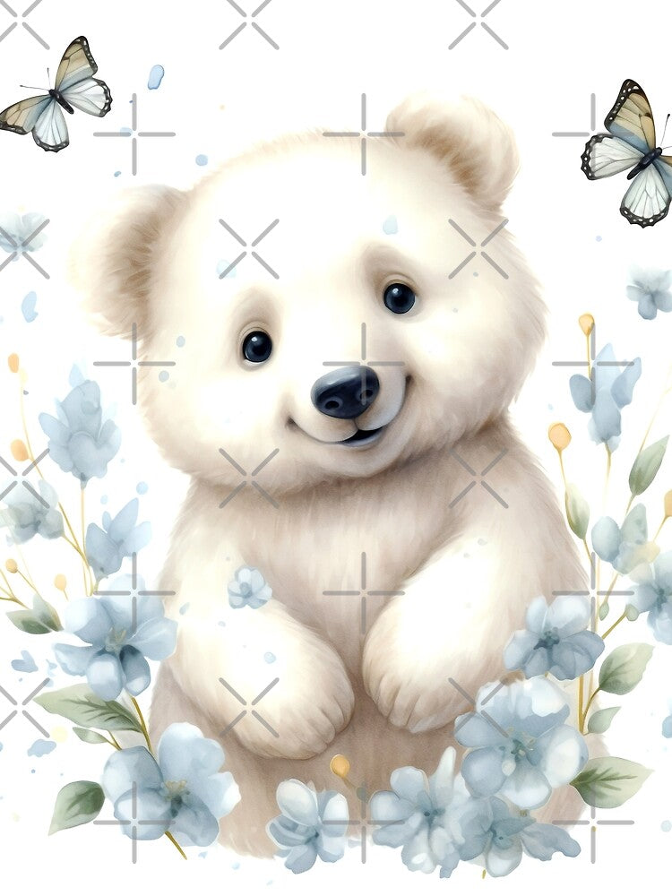 Polar Bear Animal Clipart, Arctic Sea Animal, Sea Fauna Art, Polar Mammal, Sea Wildlife, Arctic Species, Wild Beast by CoolorPaint