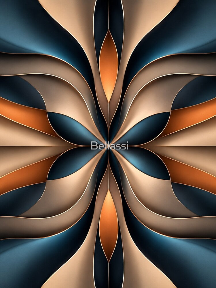 Teal Silk Geometry by Bellassi