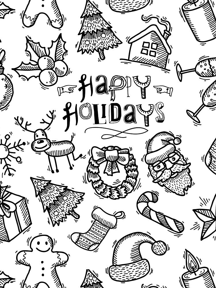 Happy holidays pattern by KarolisLT