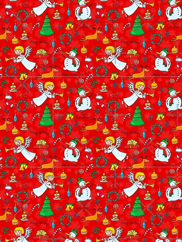 Seamless cute christmas pattern - Muzozumi No.004 by mabanda
